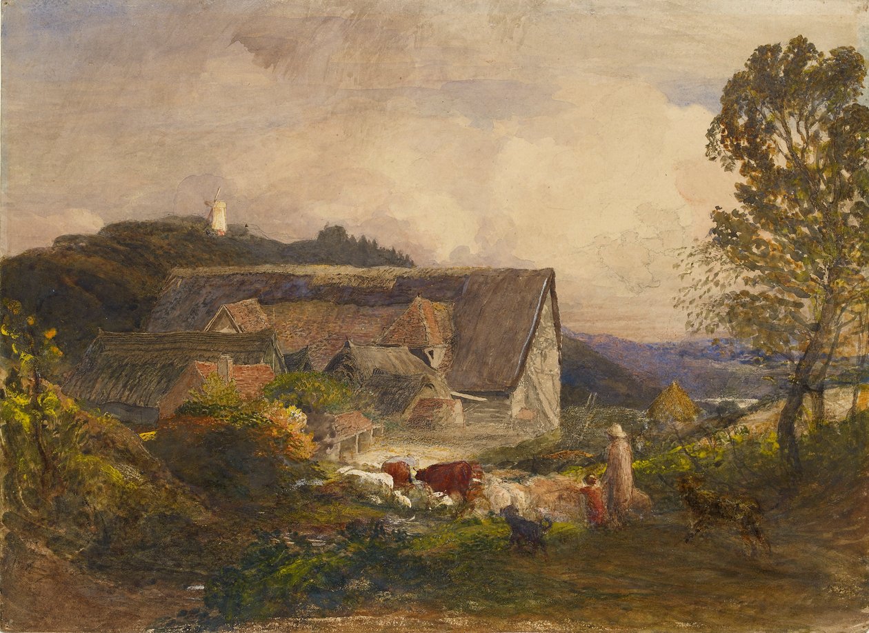 Farm Yard Princes Risborough-ban, 1845 alkotó: Samuel Palmer
