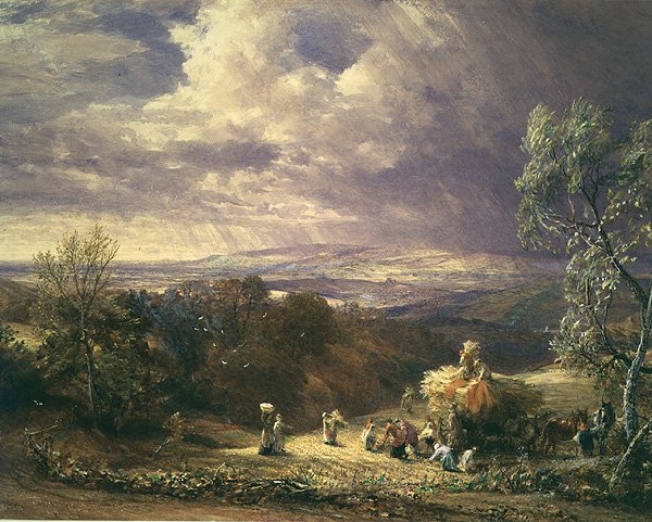 Betakarítás (gouache) alkotó: Samuel Palmer