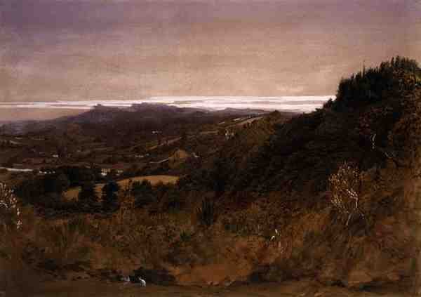 Underriver közelében, Sevenoaks, Kent (akvarell papíron) alkotó: Samuel Palmer