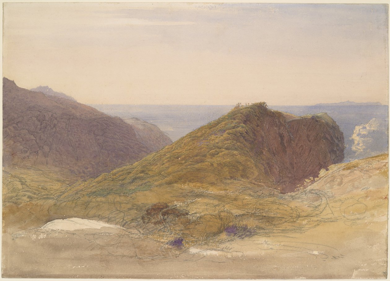 Devon északi partján, a távolban Lundy-sziget alkotó: Samuel Palmer