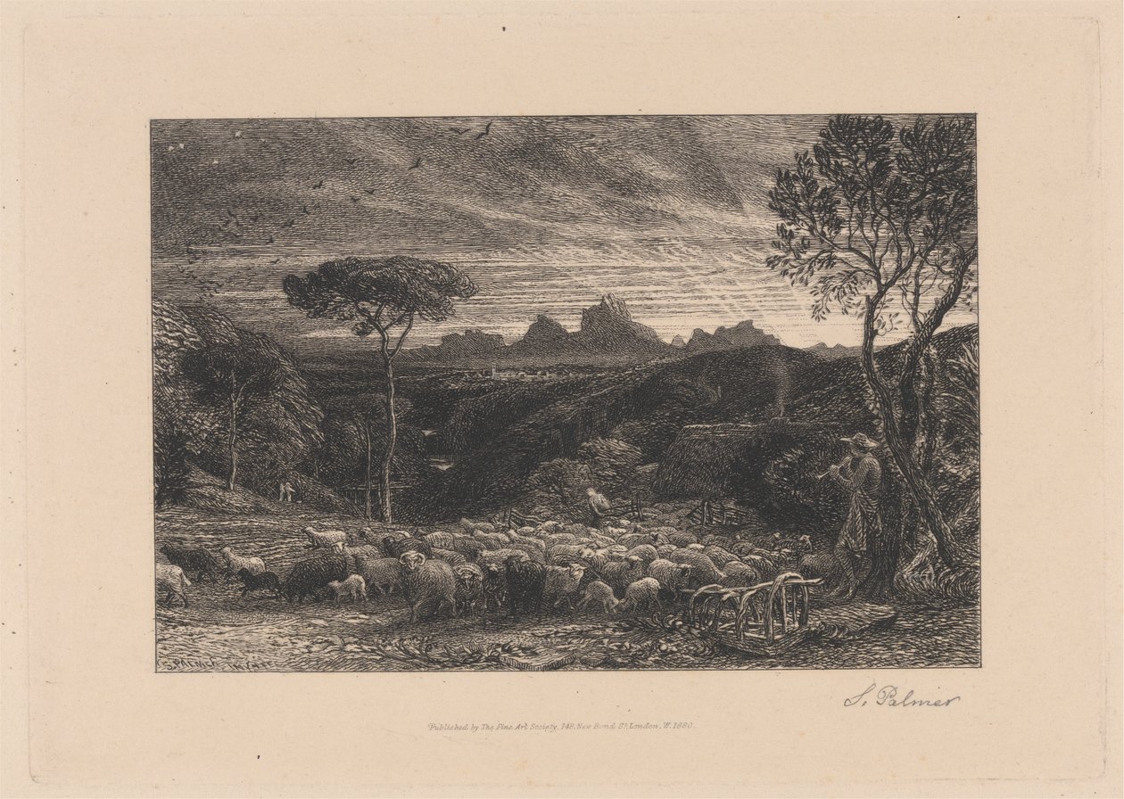 A hajtás kinyitása alkotó: Samuel Palmer