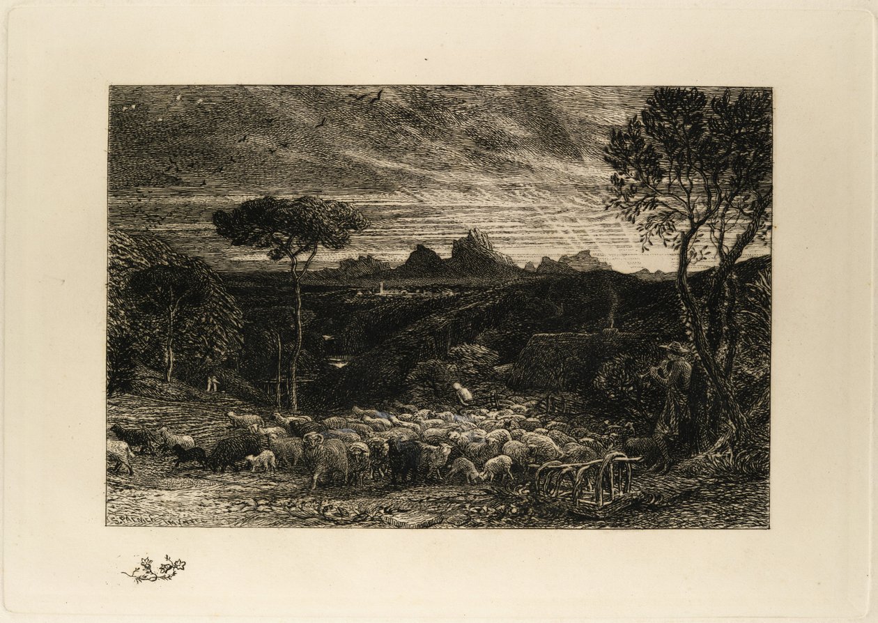 A karám kinyitása, avagy Kora reggel alkotó: Samuel Palmer
