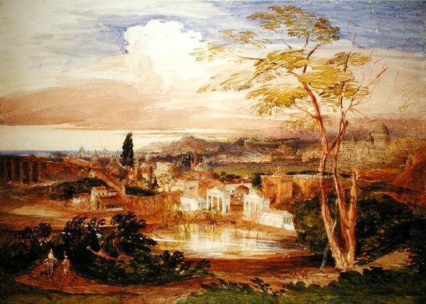 Róma a Borghese-kertből alkotó: Samuel Palmer