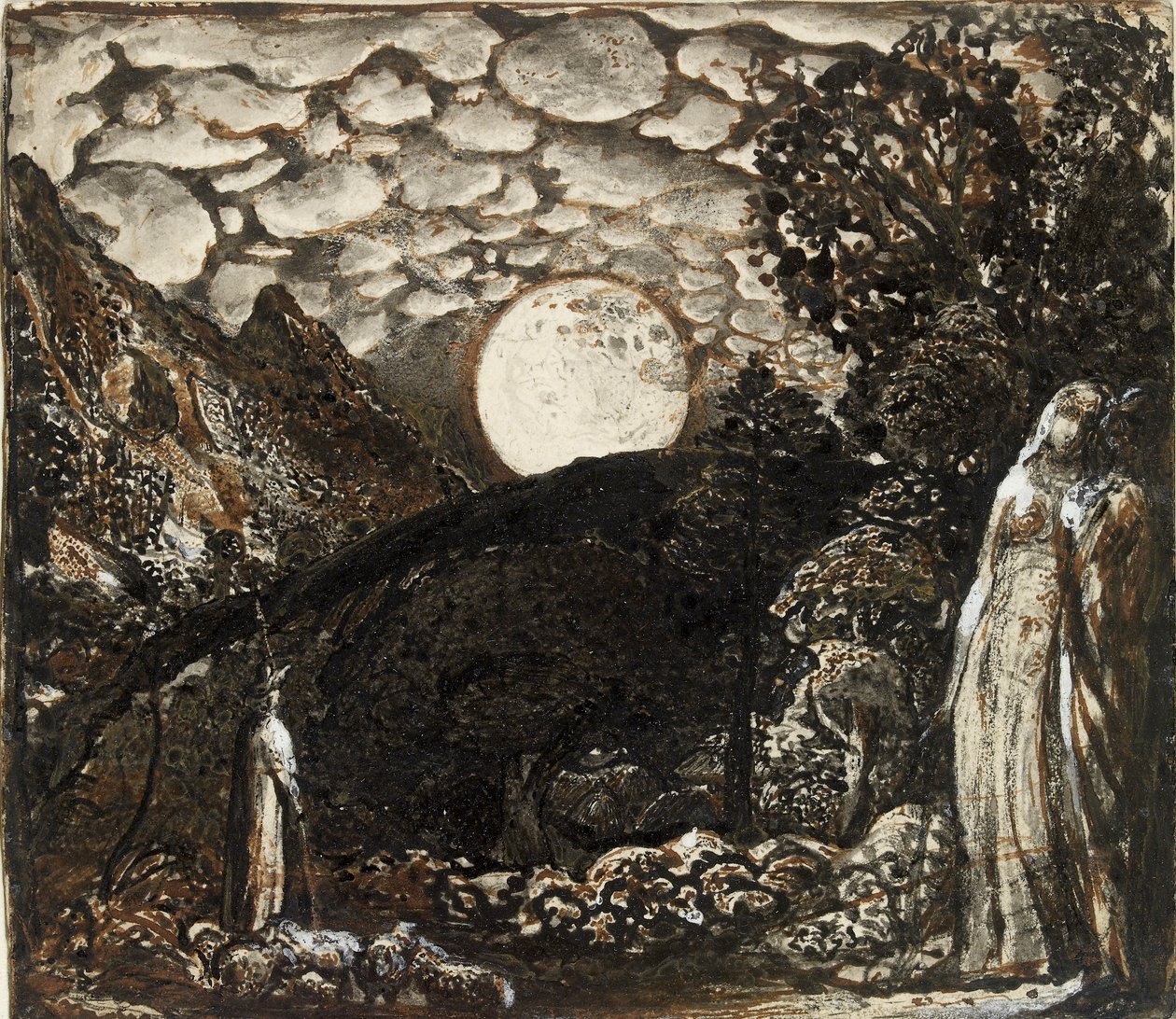 Pásztorok telihold alatt, 1829-1830 alkotó: Samuel Palmer