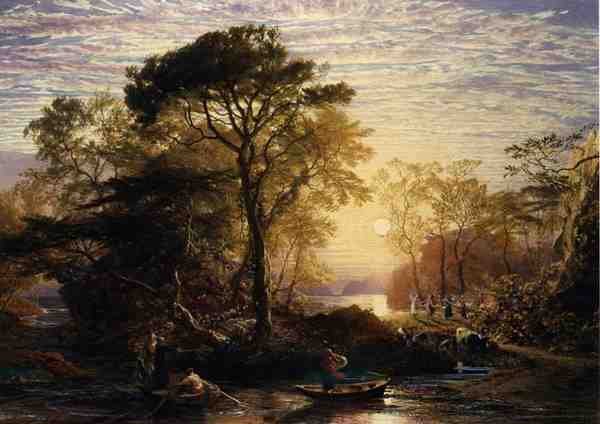 Sir Guyon a Palmerrel (akvarell és gouache papíron) alkotó: Samuel Palmer