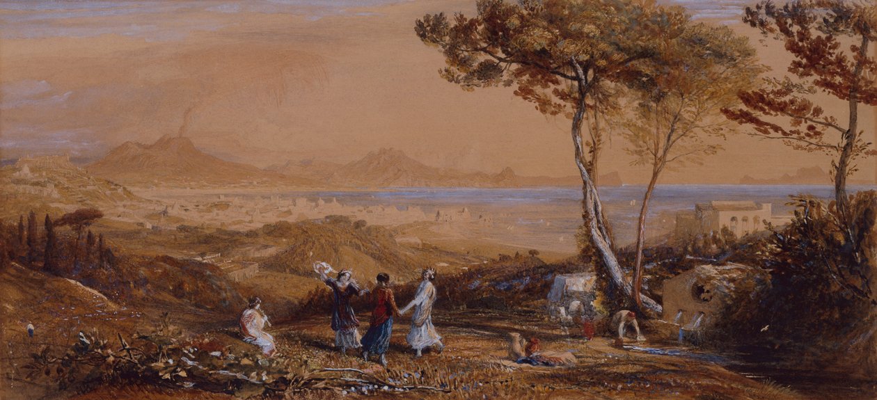 A Nápolyi-öböl (akvarell papíron) alkotó: Samuel Palmer