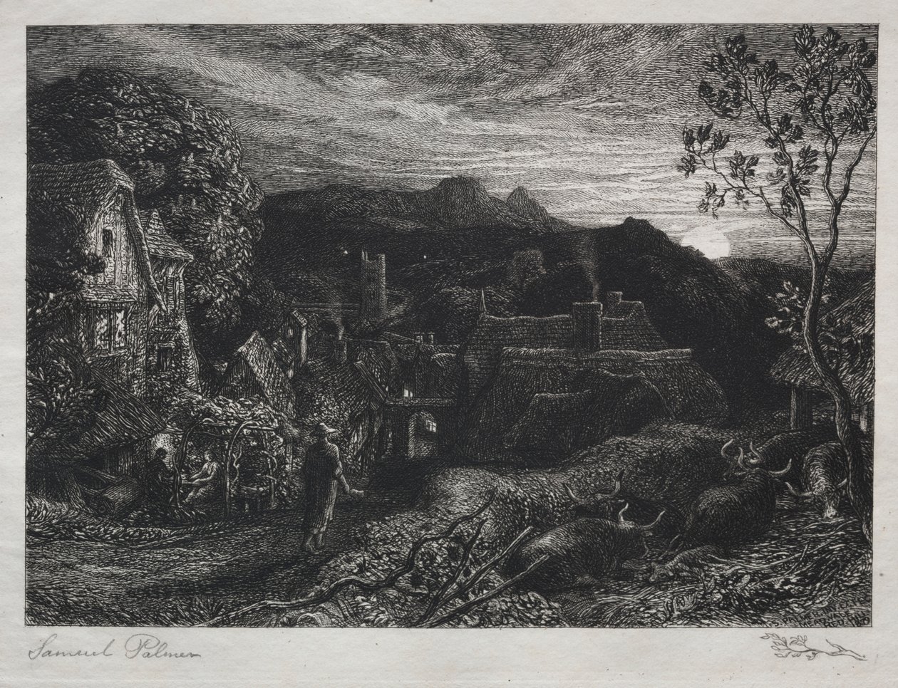 The Bellman, 1879. alkotó: Samuel Palmer