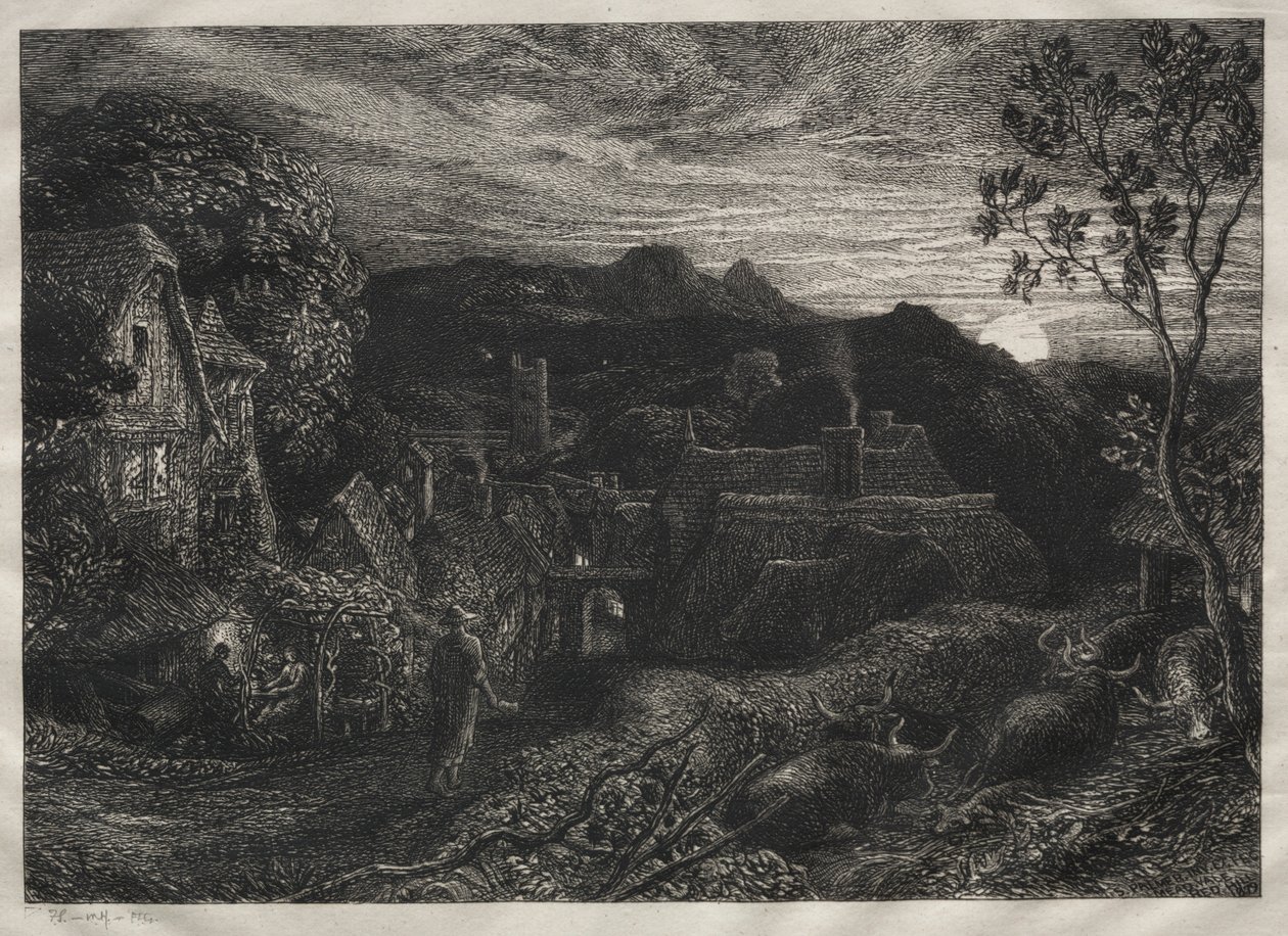 The Bellman, 1879. alkotó: Samuel Palmer