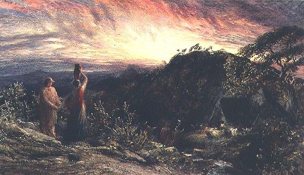 Az élet hajnala (akvarell és gouache) alkotó: Samuel Palmer