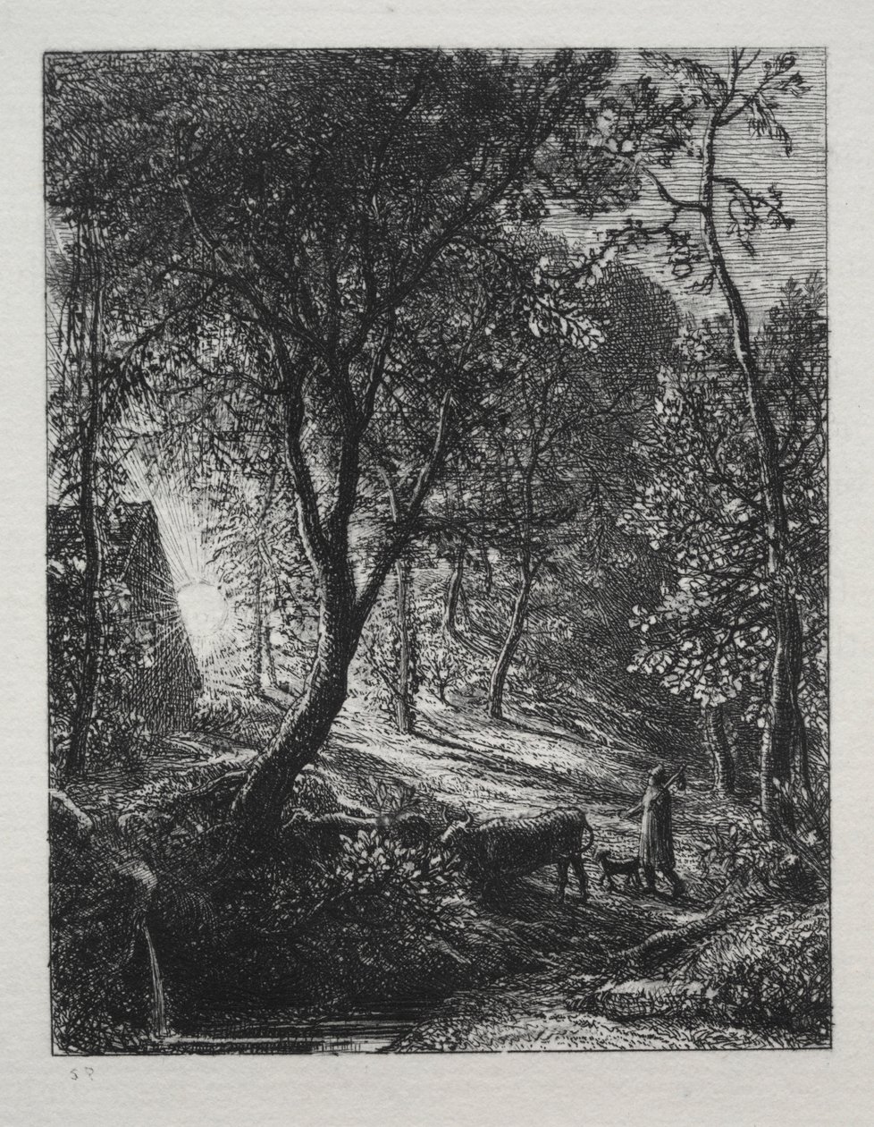 The Herdsmans Cottage, 1850. alkotó: Samuel Palmer