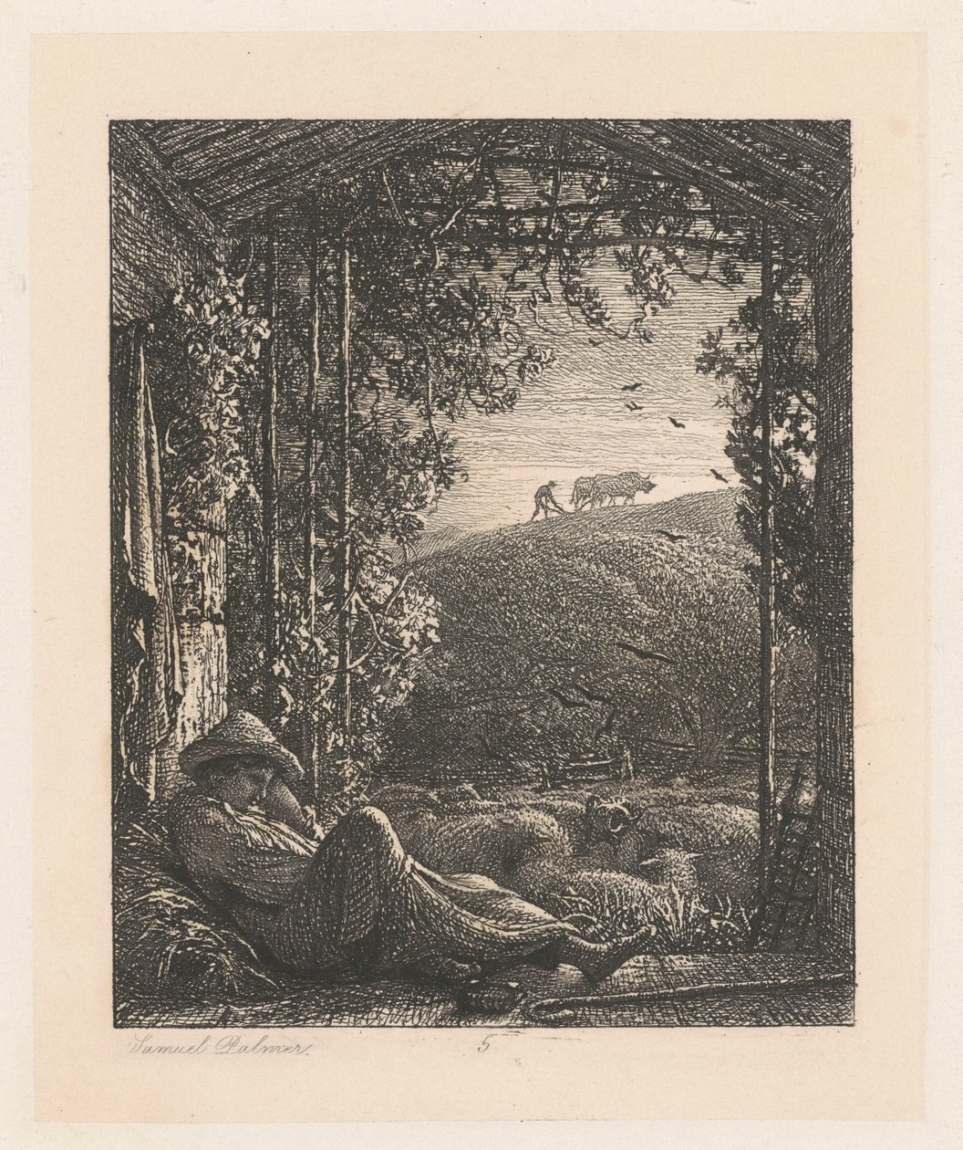Az alvó pásztor alkotó: Samuel Palmer