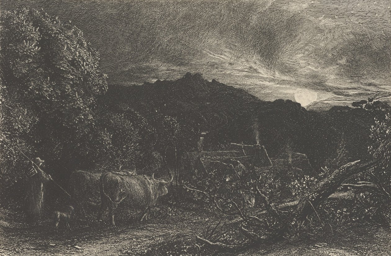 A Fáradt Szántó, vagy a Pásztor, vagy Tardus Bubulcus ben kezdődött alkotó: Samuel Palmer