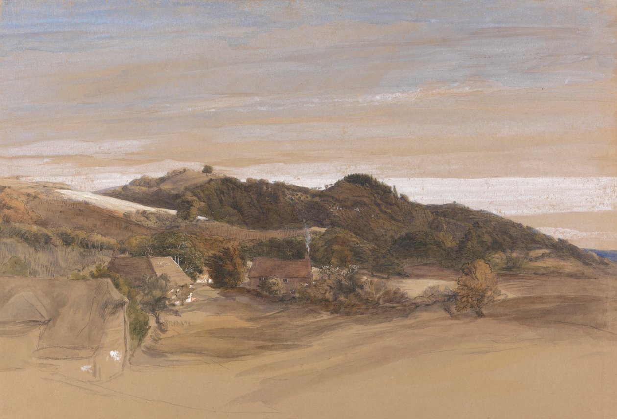Underriver Hills, Sevenoaks közelében, Kentben, a Grounds of J. Herries, Esq. alkotó: Samuel Palmer