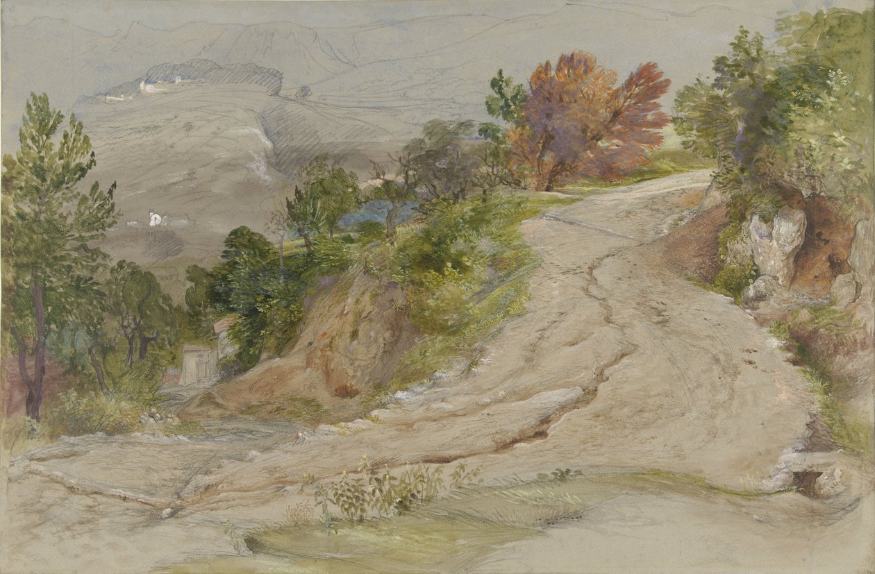 Út egy olasz hegyi tájon alkotó: Samuel Palmer
