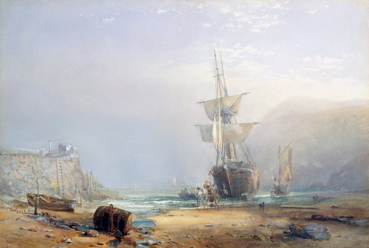 Egy ködös reggel Devon partján, 1853 alkotó: Samuel Phillips Jackson