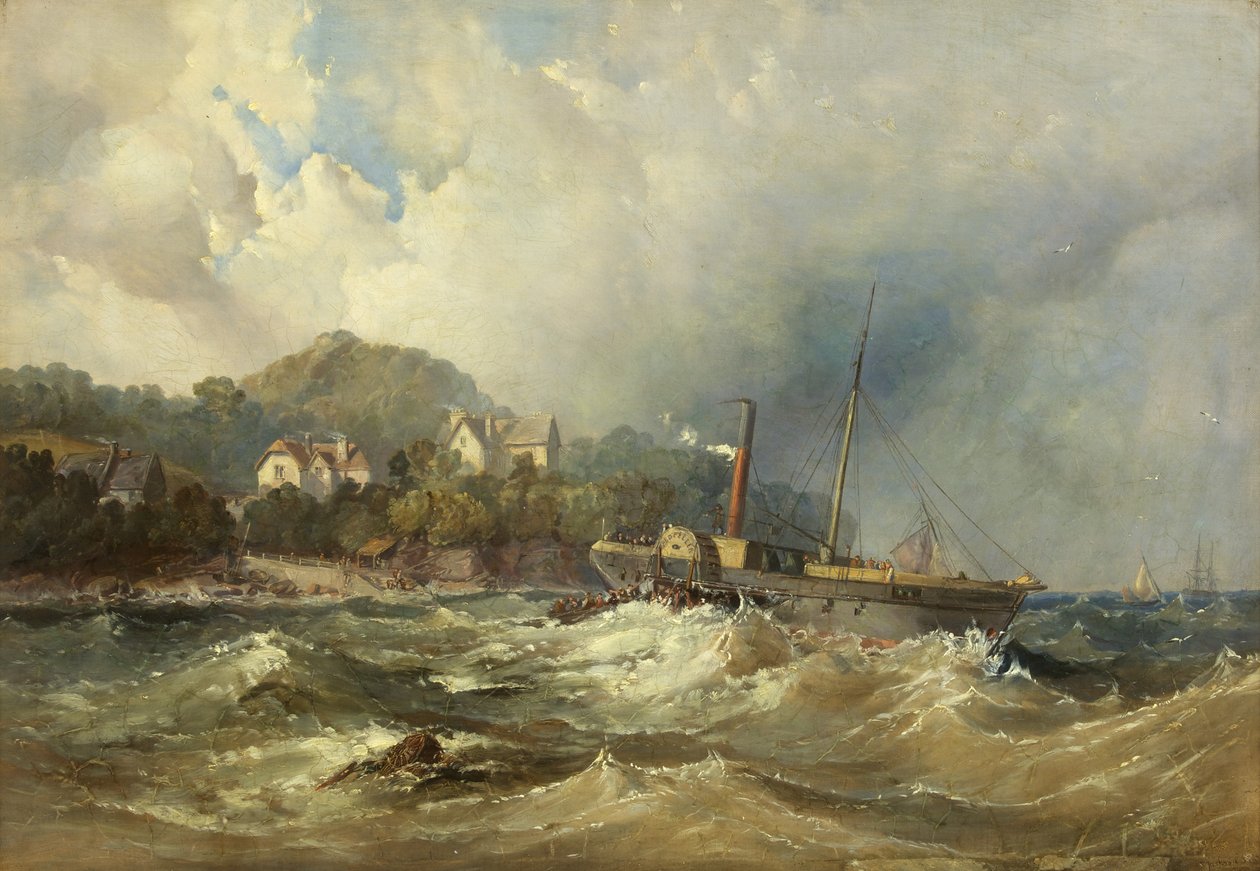 A Steam Packet „Propeller” belép Portishead kikötőjébe alkotó: Samuel Phillips Jackson