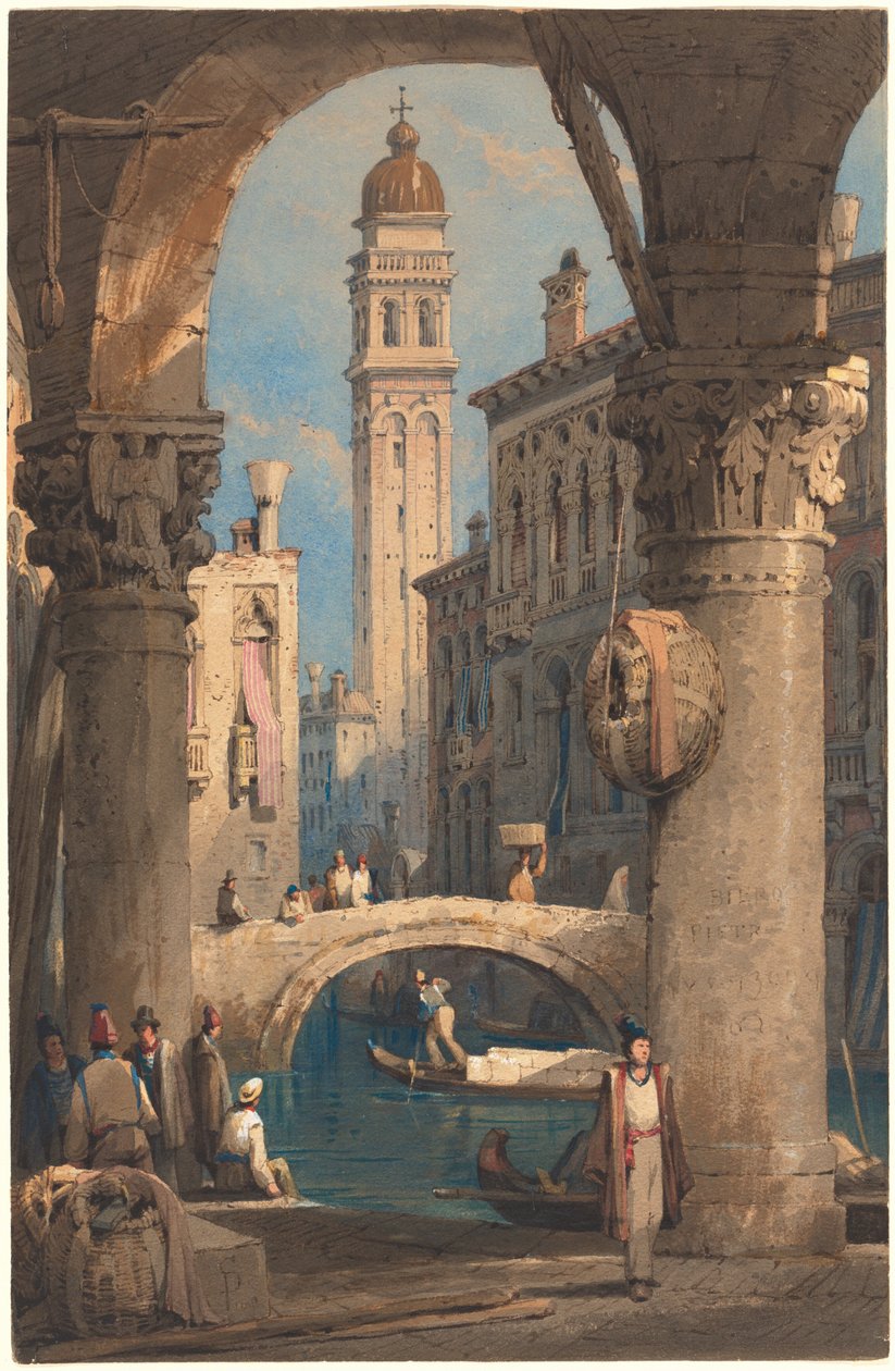 San Giorgio dei Greci, Árkádból nézve alkotó: Samuel Prout