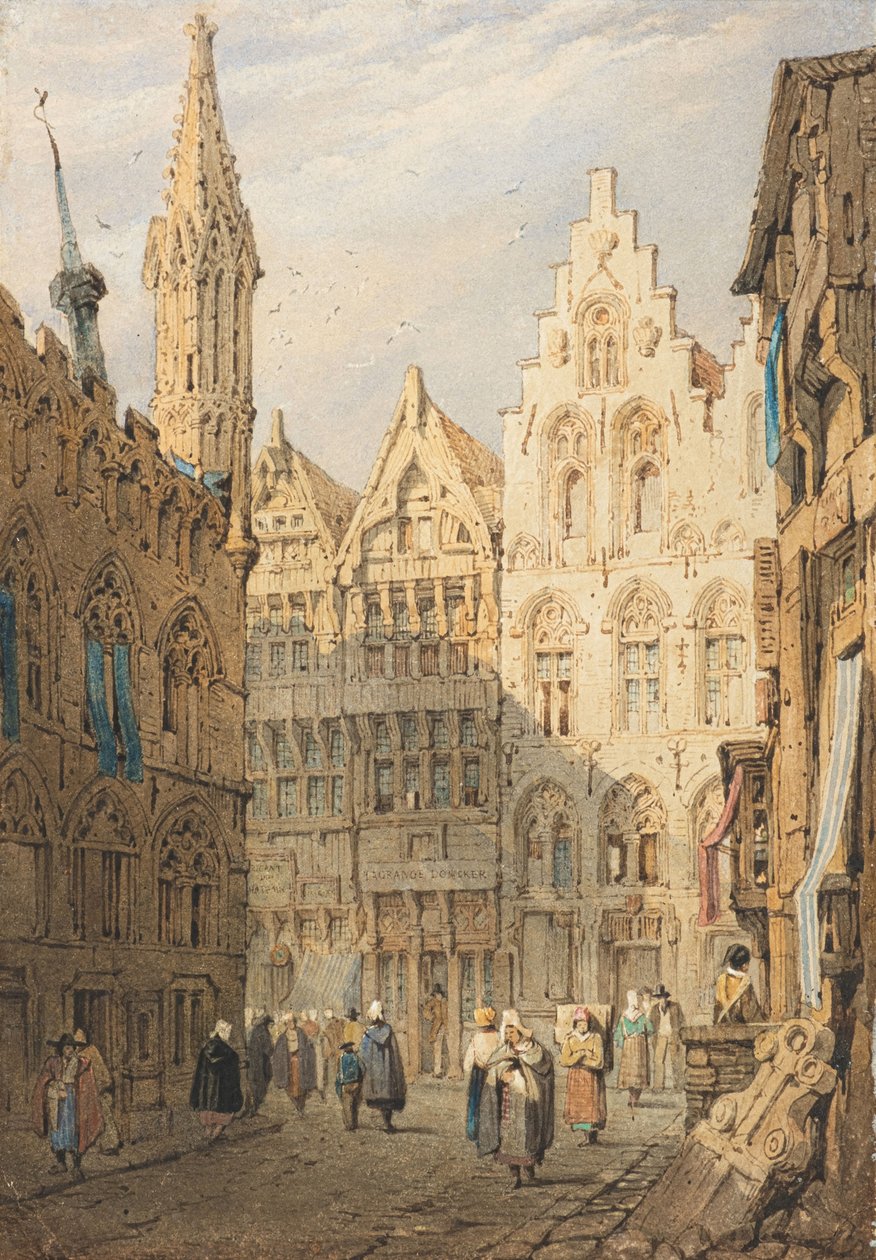 Ypres (akvarell) alkotó: Samuel Prout