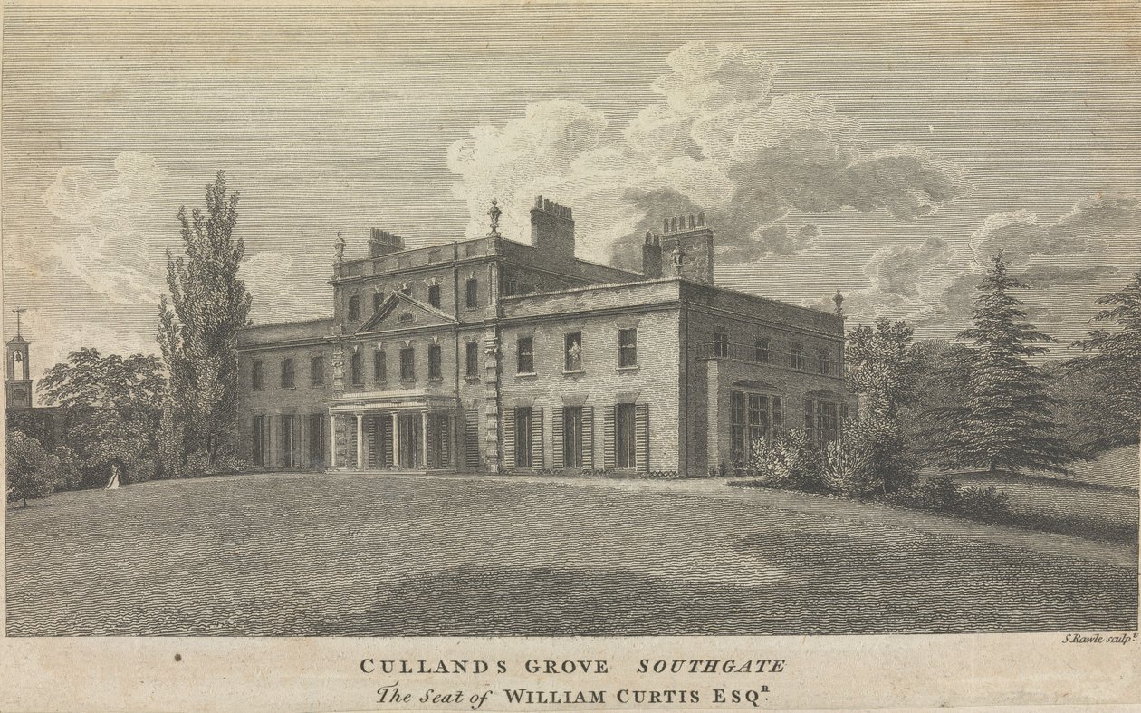 Cullands Grove Southgate, William Curtis székhelye, Esquire; 83. oldal (Első kötet) alkotó: Samuel Rawle