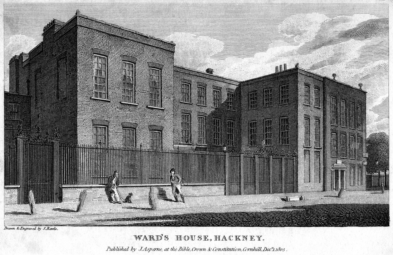 Wards House, Hackney, London, 1805. alkotó: Samuel Rawle