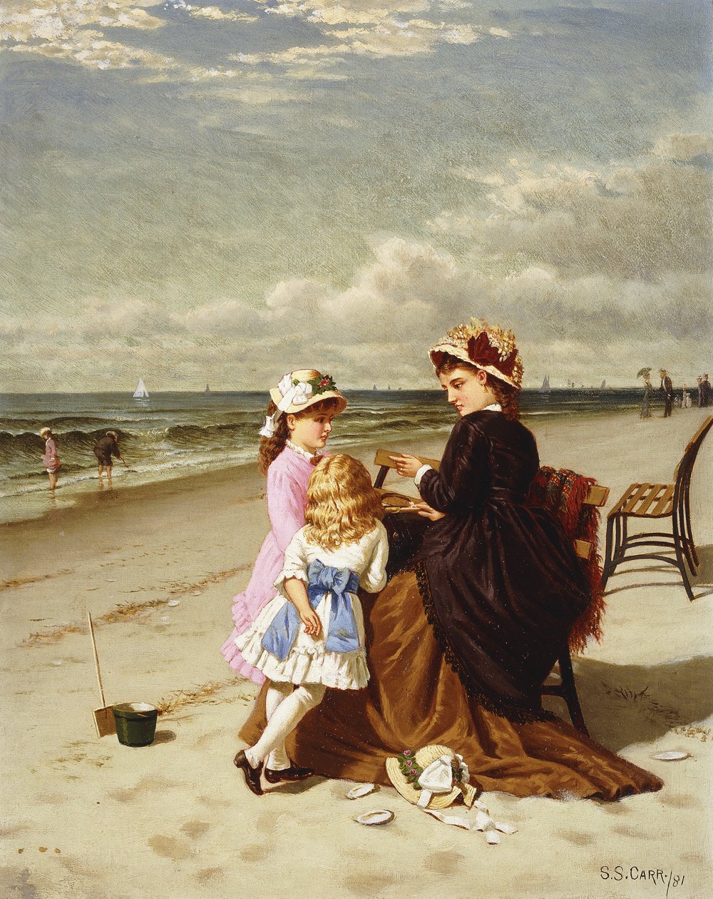 A tengerparton, 1881 alkotó: Samuel S. Carr