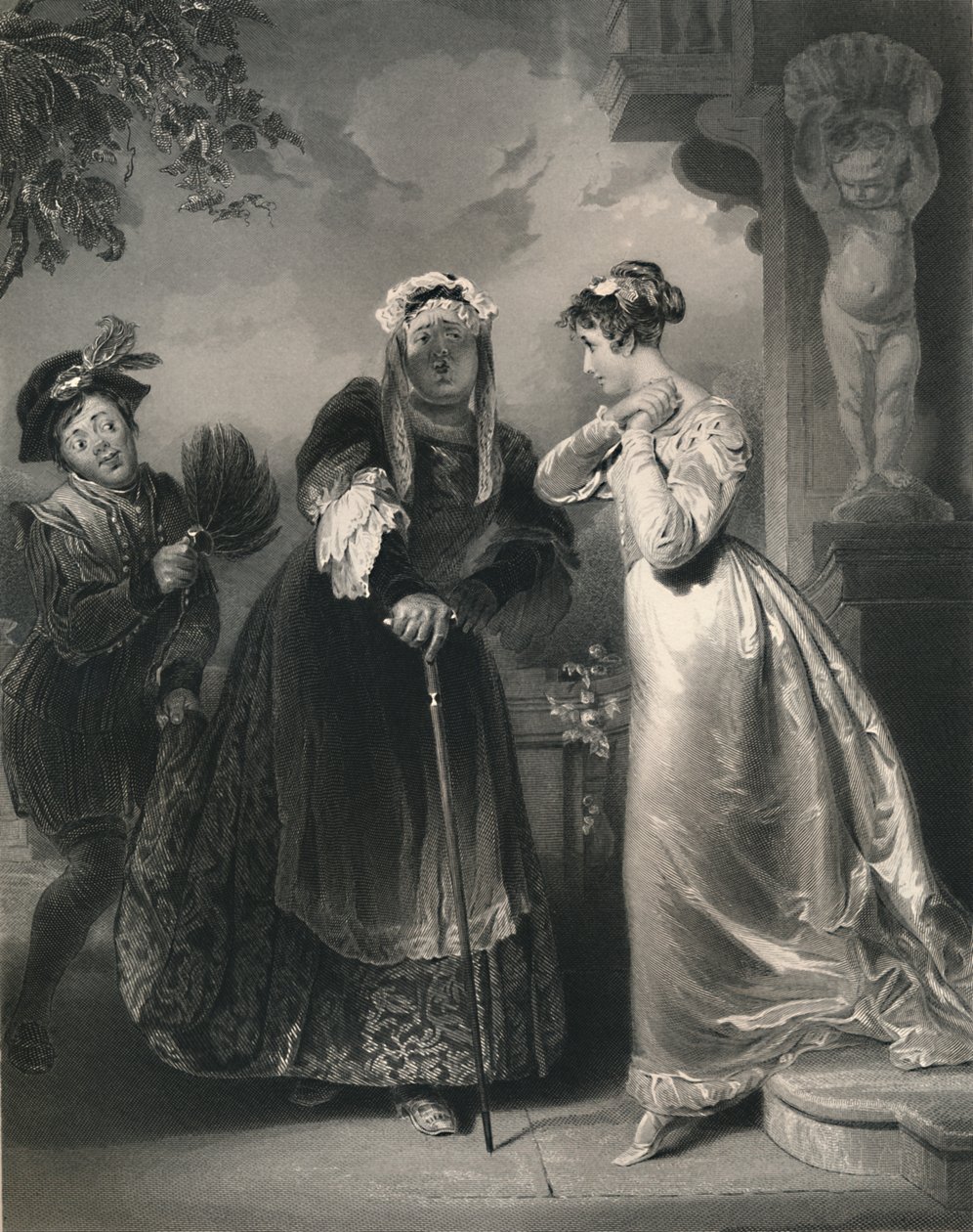 Júlia és a nővér Rómeó és Júlia, 1870 alkotó: Samuel Sangster