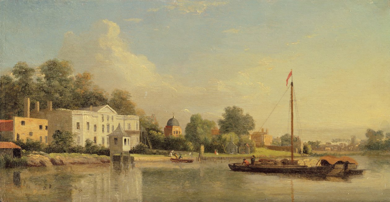 Alexander Pope (1688-1744) villája, Twickenham, 1759 körül (olaj, panel) alkotó: Samuel Scott