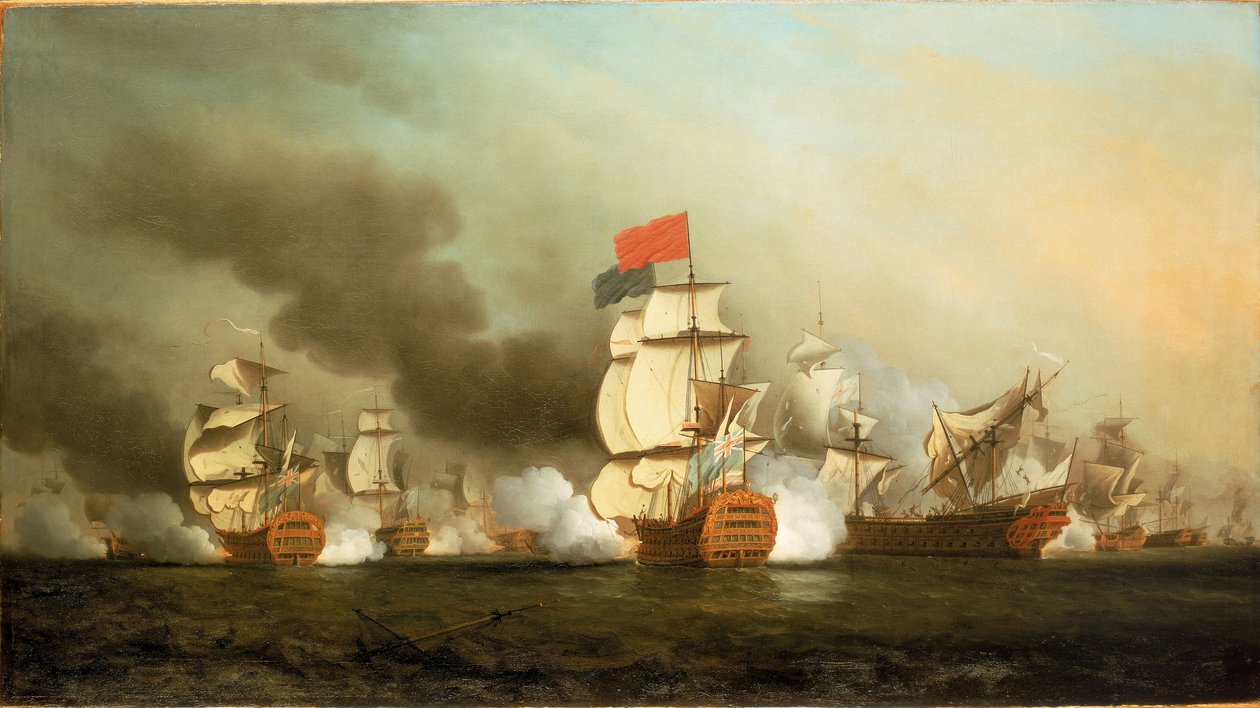 Lord Anson győzelme a Finisterre-foknál, 1747. május 3. alkotó: Samuel Scott