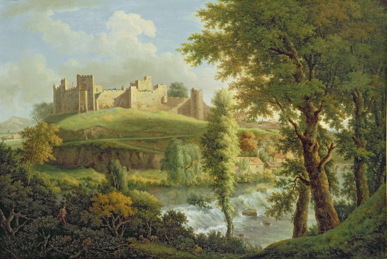 Ludlow-kastély Dinham-gáttal, délnyugat felől, 1765-69 körül (olaj, vászon) alkotó: Samuel Scott