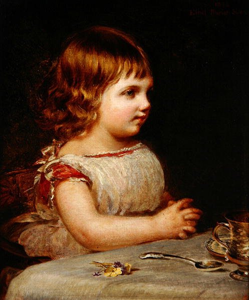 Ethel Marion Sidley, a művész lányának portréja alkotó: Samuel Sidley