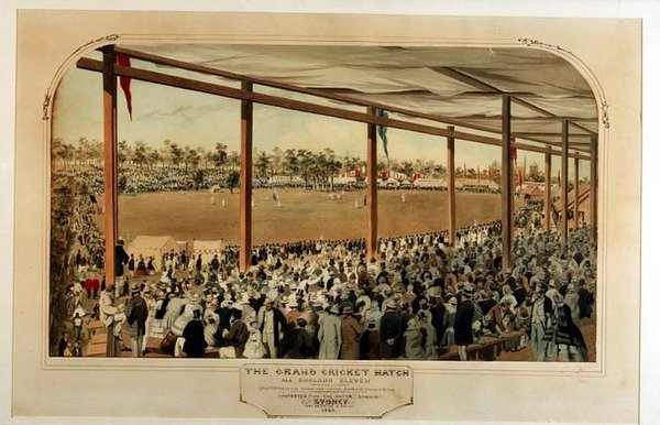 A Grand Cricket Match: All England Eleven kontra New South Wales huszonkettője alkotó: Samuel Thomas Gill