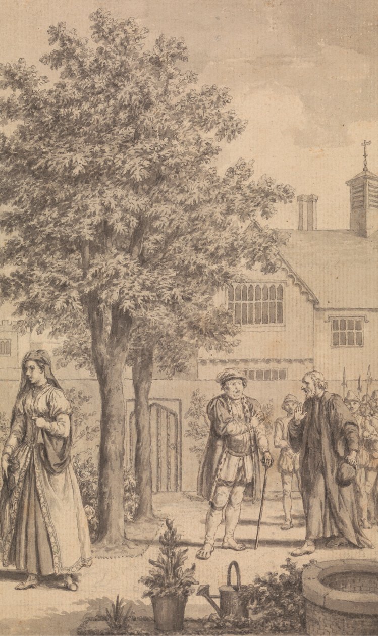 Catherine Parr, VIII. Henrik és Gardner püspök alkotó: Samuel Wale