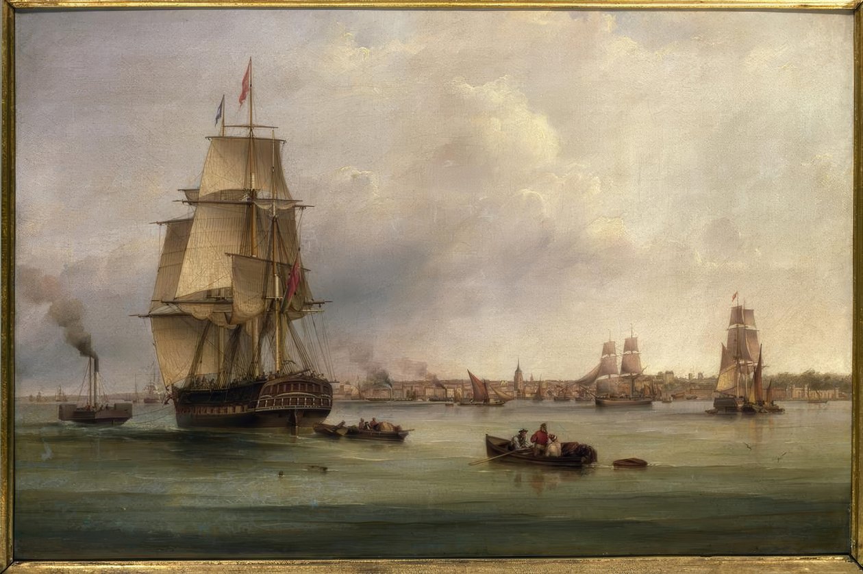 Samuel Walters, Die Thames ’/ festmény, 19. század alkotó: Samuel Walters