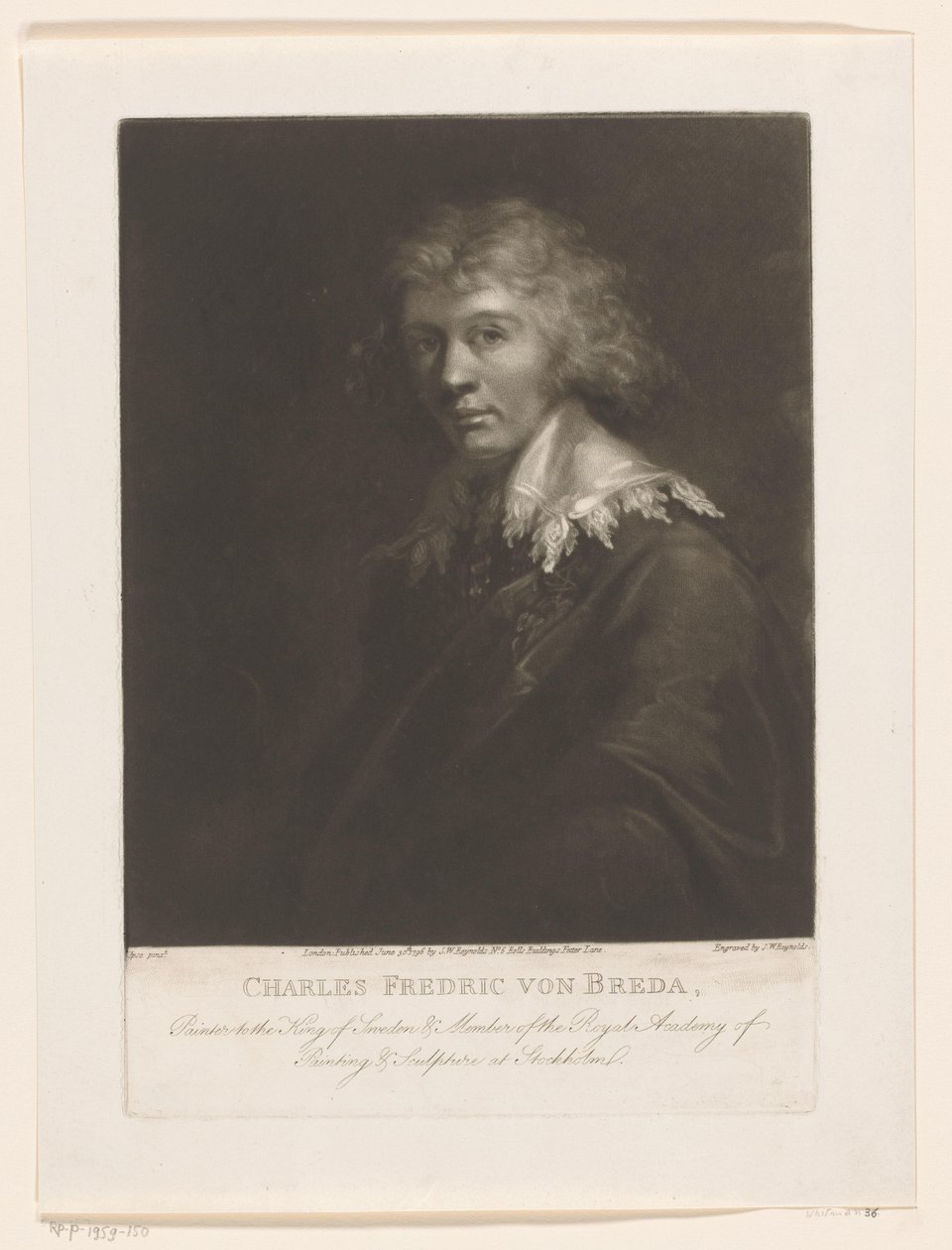 Carl Frederik von Breda portréja alkotó: Samuel William Reynolds (I)