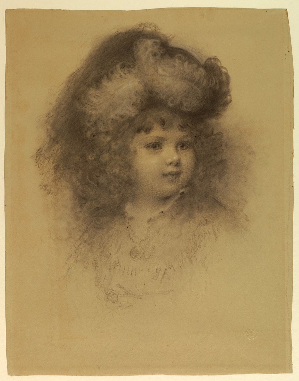 Egy fiatal lány portréja alkotó: Samuel Worcester Rowse