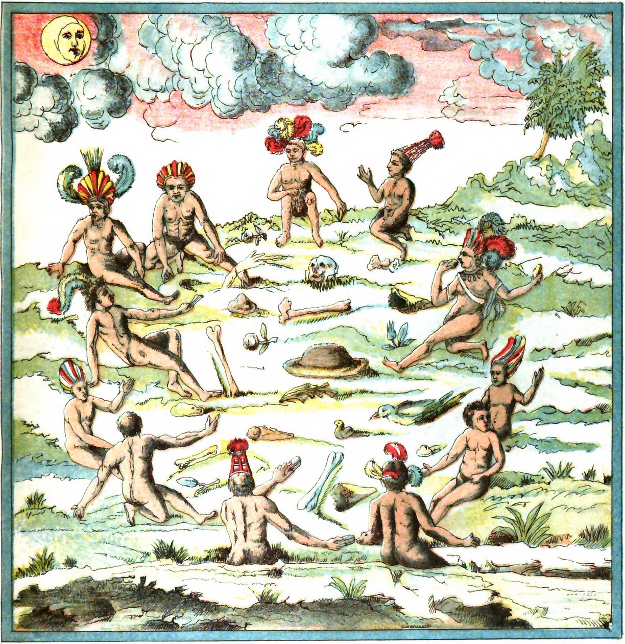 Champlain Nyugat-India LIX. táblája - Az indiánok elbeszélése alkotó: Samuel de Champlain