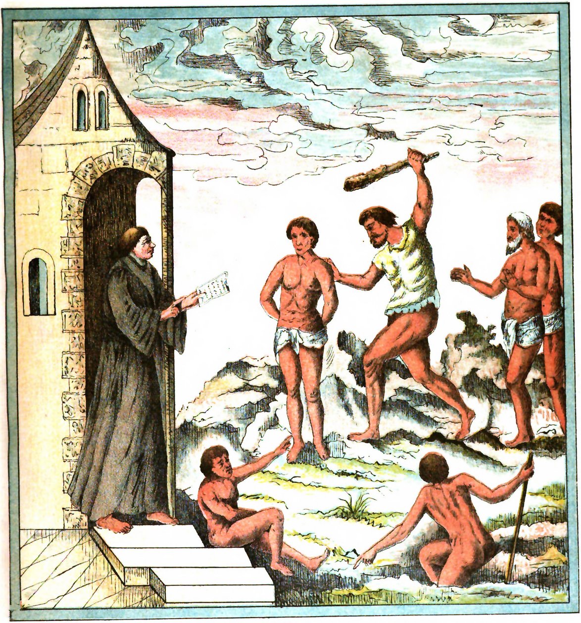 Champlain Nyugat-India LXI. tábla - Az indiánok elbeszélése alkotó: Samuel de Champlain