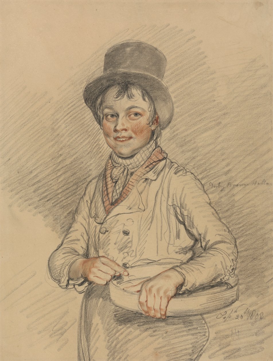 Egy fiú kosárral alkotó: Samuel de Wilde