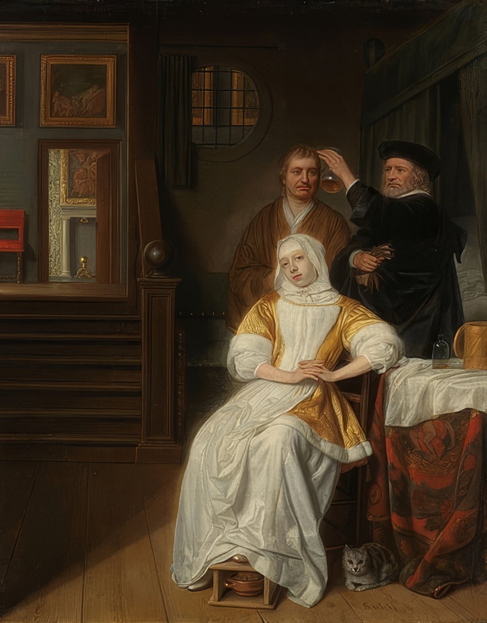 A vérszegény hölgy. 1660-78 alkotó: Samuel van Hoogstraten