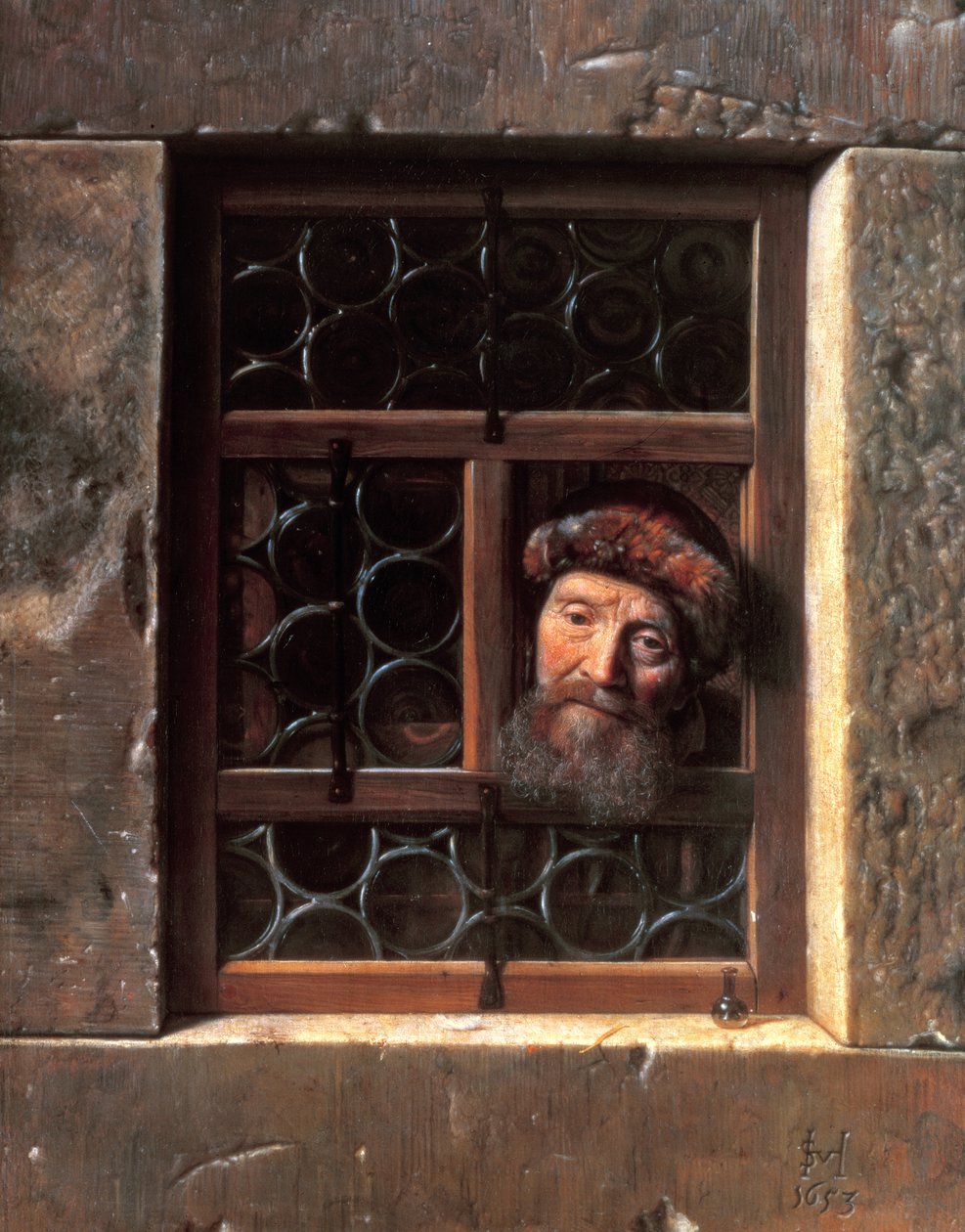Ember az ablakban, 1653 alkotó: Samuel van Hoogstraten