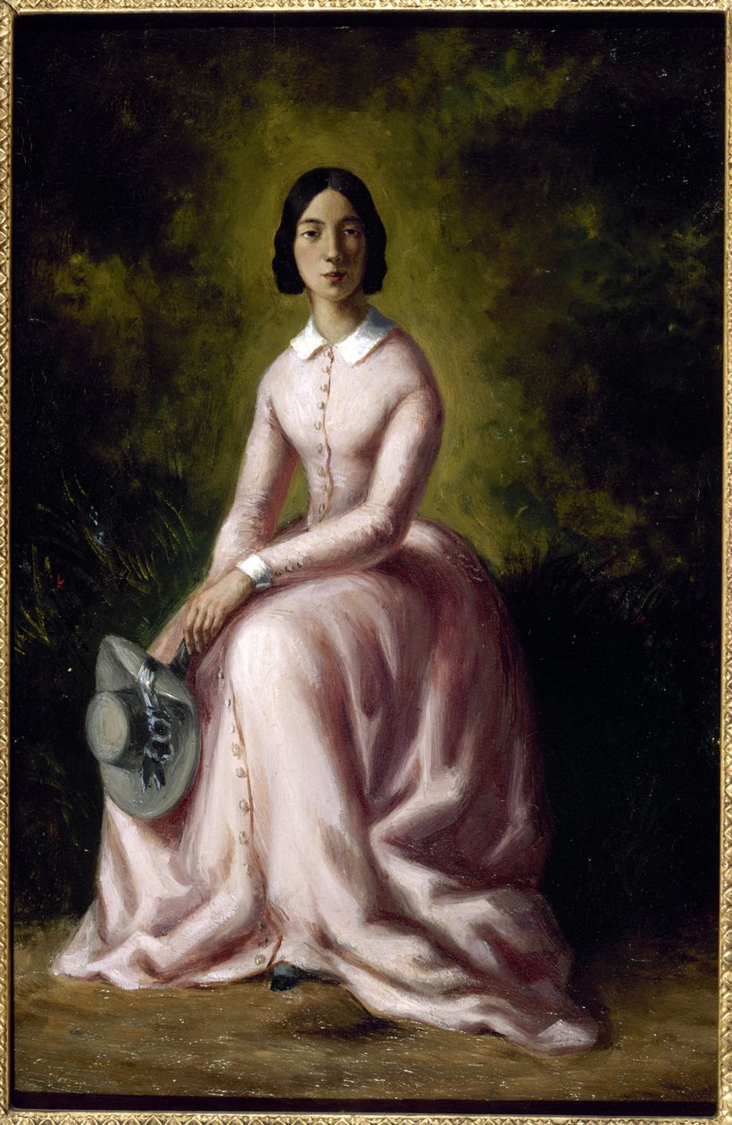 Pauline Viardot énekesnő és zeneszerző portréja 1821-1910. alkotó: Sand
