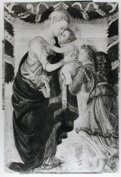 A Szűz és a Gyermek egy angyallal (panel) alkotó: Sandro Botticelli