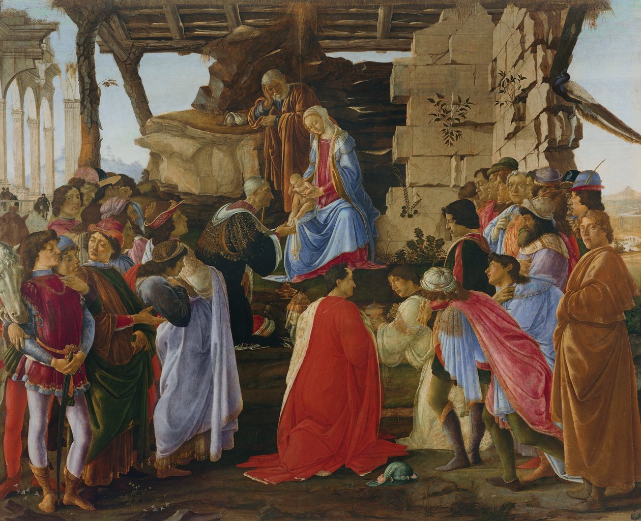 A Mágusok imádása (tempera a panelen) (részletekért lásd: 315894) alkotó: Sandro Botticelli