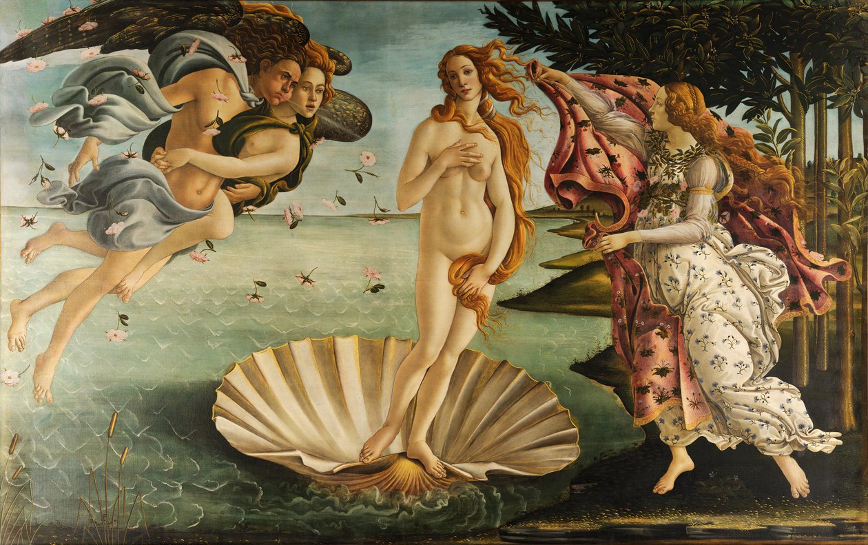 A Vénusz születése (szerkesztett) alkotó: Sandro Botticelli