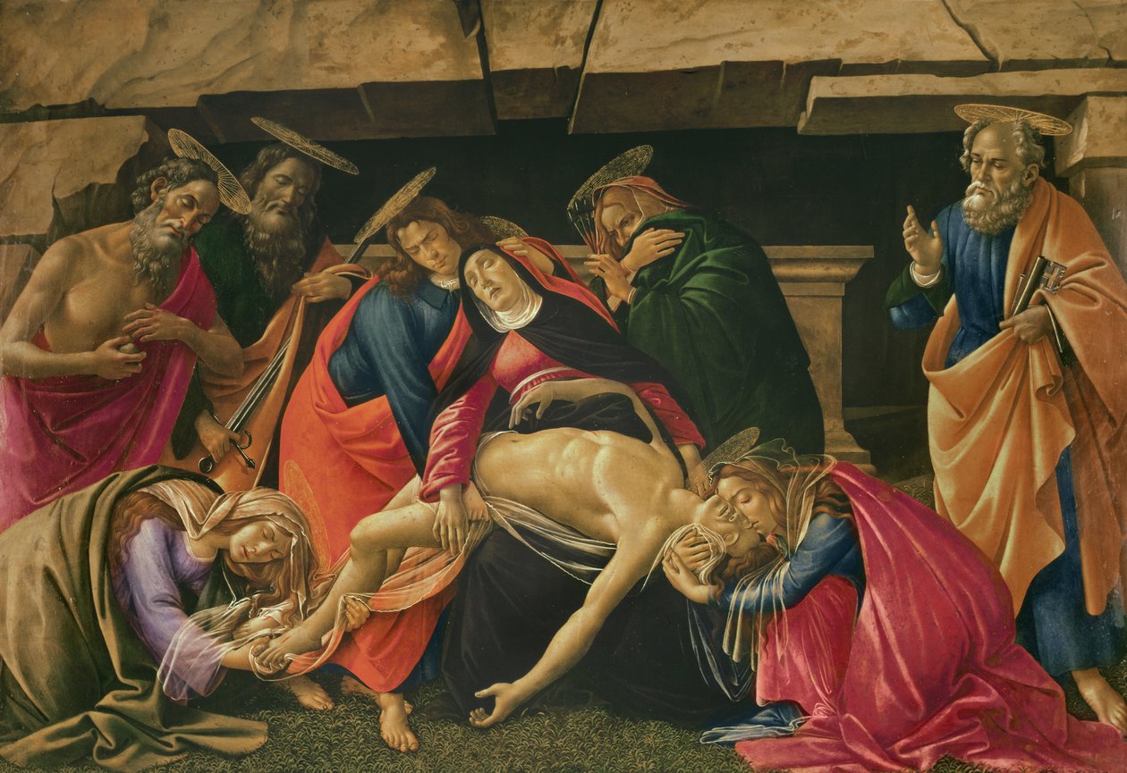 Krisztus siralma. 1490 körül alkotó: Sandro Botticelli