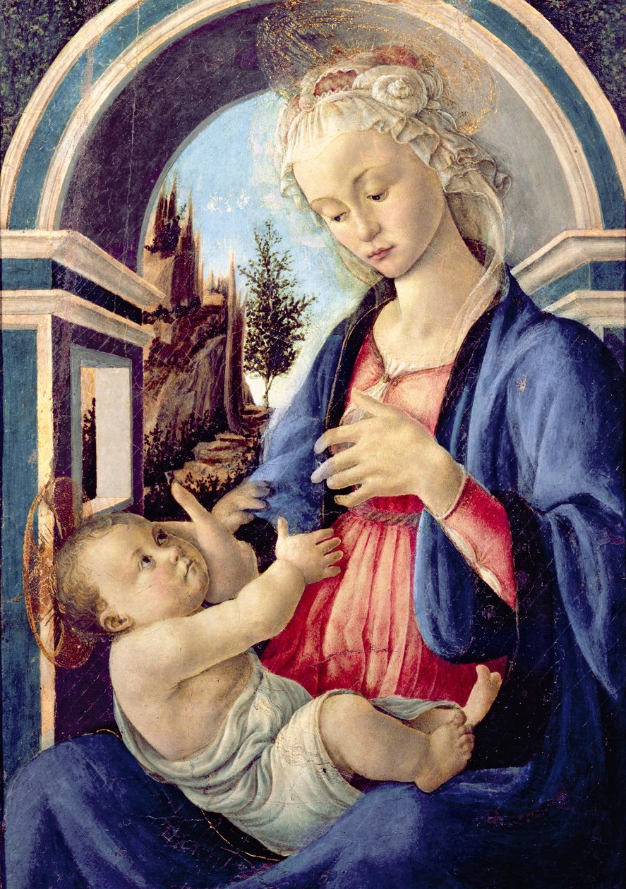 Madonna és gyermeke (panel) alkotó: Sandro Botticelli