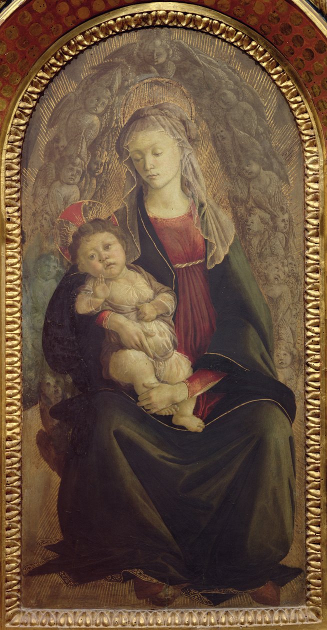 Madonna és gyermeke a dicsőségben (tempera, tábla) (részletesen lásd 107250) alkotó: Sandro Botticelli