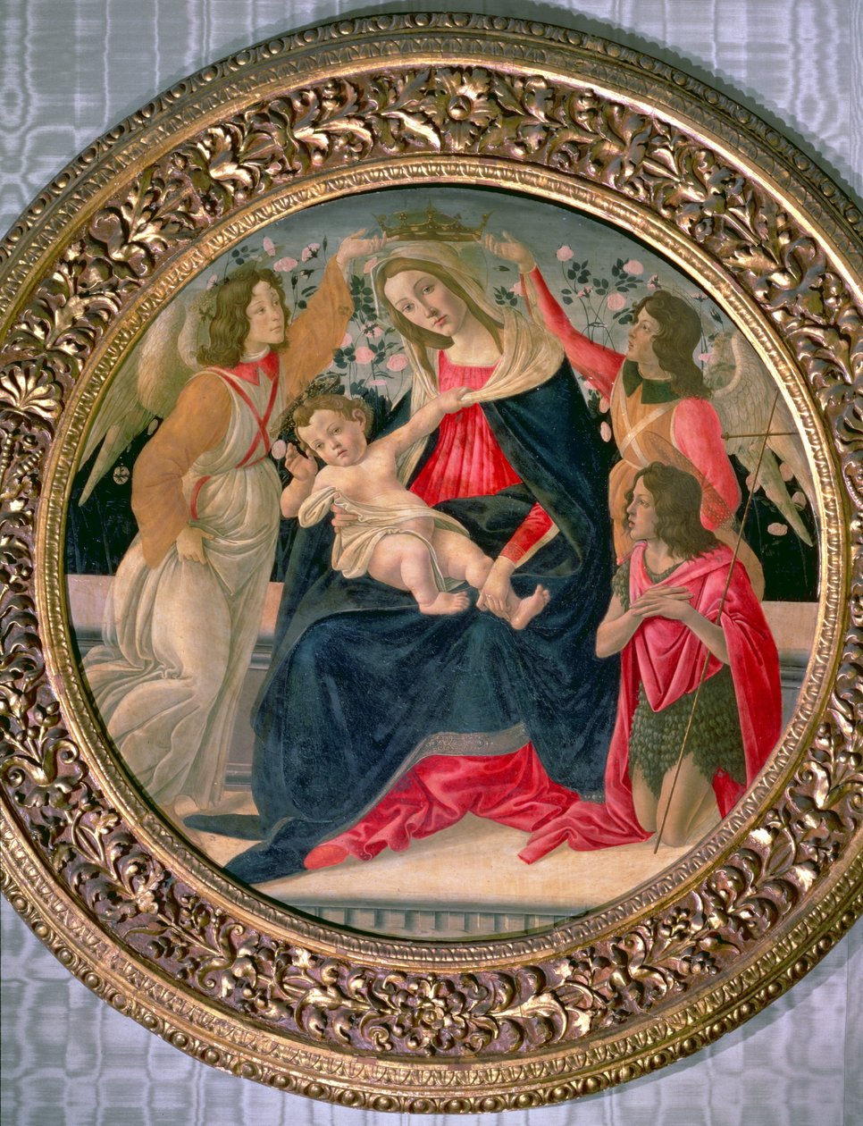 Madonna és gyermek angyalokkal és Szent Jánossal (tempera a panelen) alkotó: Sandro Botticelli
