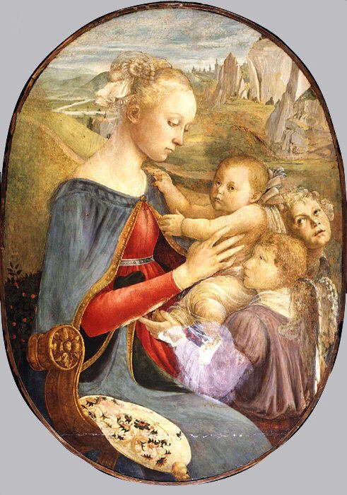 Madonna és gyermeke két angyallal alkotó: Sandro Botticelli