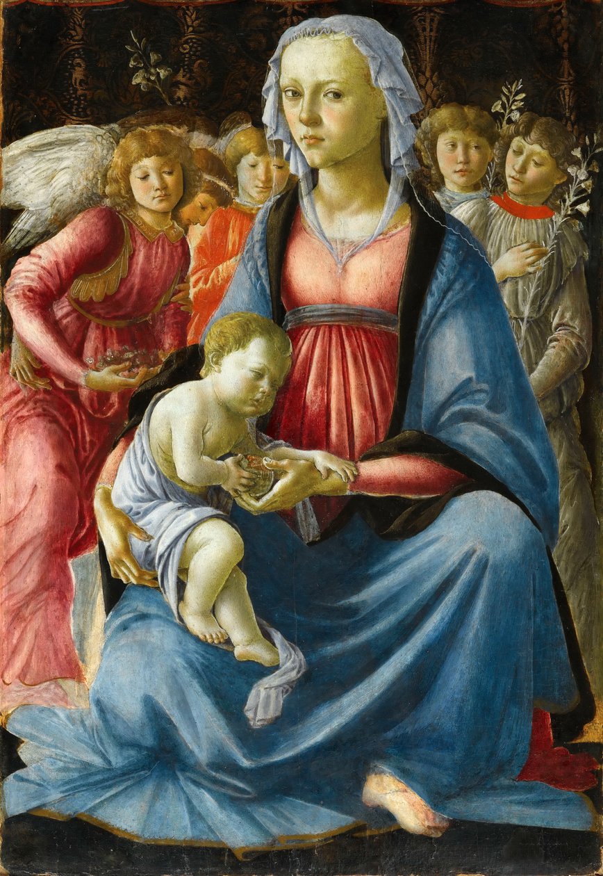 Madonna Gyermekkel és öt angyal alkotó: Sandro Botticelli